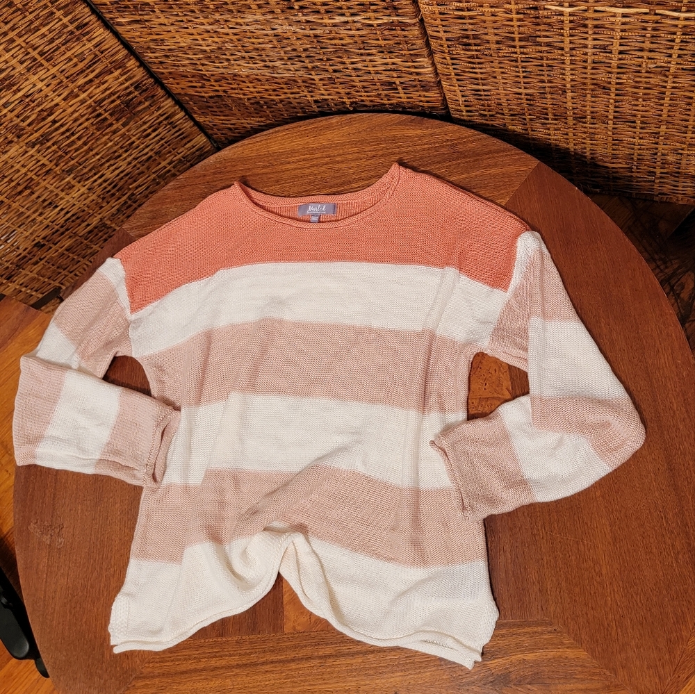Marled Reunite Striped Color Block Sweater